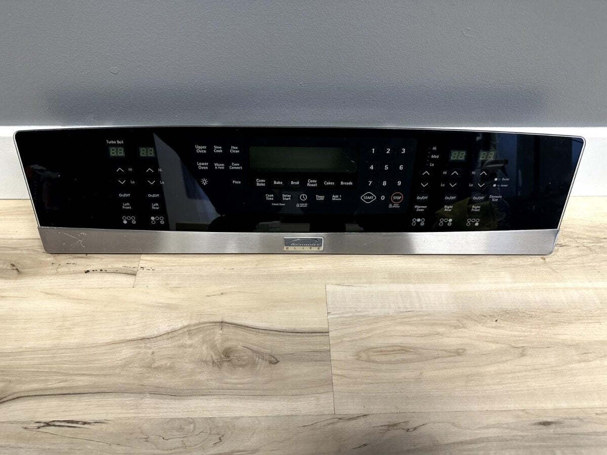 Kenmore Range Control Panel Stainless ONLY PART 5303935298 - ApplianceSolutionsHub