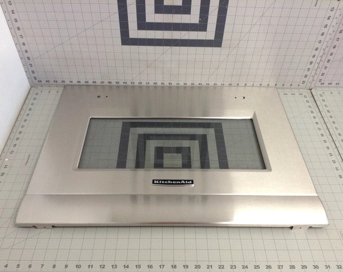 KitchenAid Oven Range Outer Door Glass Panel Assembly 9757102SS - ApplianceSolutionsHub