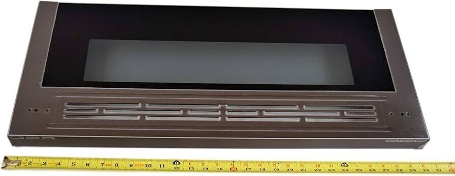 LG Range Upper Glass Door Panel Black Stainless Part ACQ87912304 - ApplianceSolutionsHub