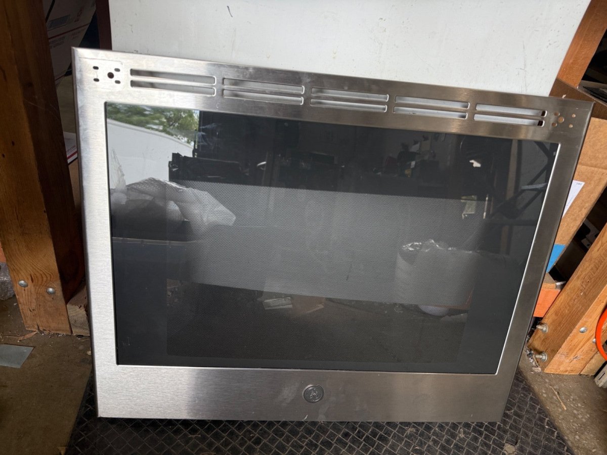 WB56X36548 GE RANGE OVEN OUTER DOOR GLASS PANEL ASSEMBLY - STAINLESS STEEL - ApplianceSolutionsHub