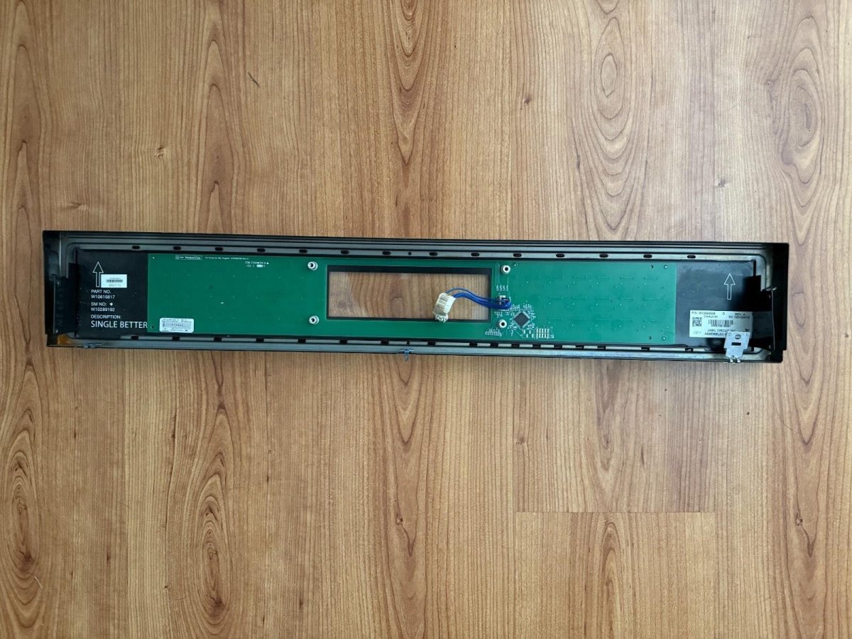 Whirlpool 30" Single Oven Control Panel Stainless Part W10611210 W10884536 - ApplianceSolutionsHub