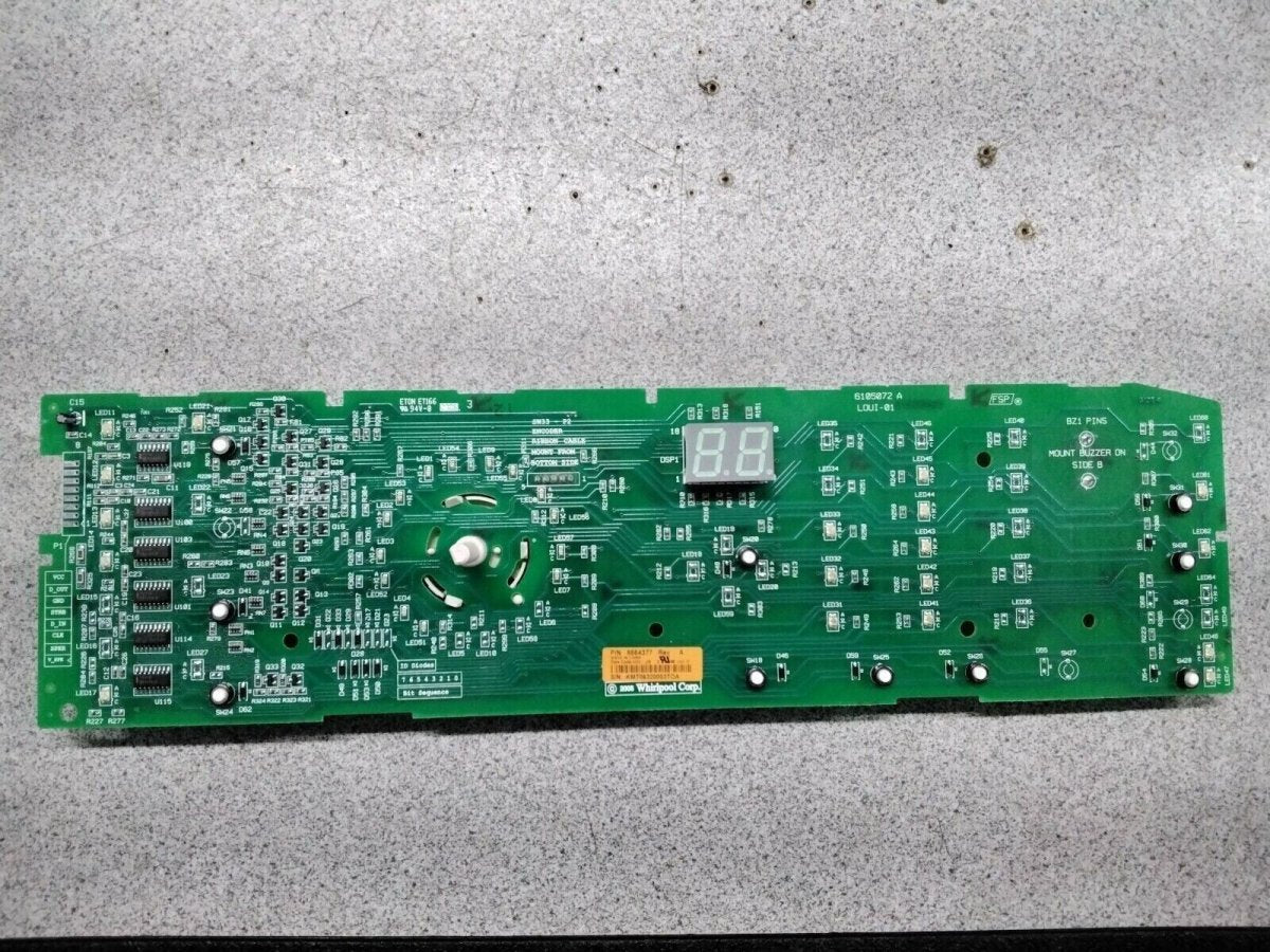 Whirlpool Dryer Control Board Part 8564377 Rev A - ApplianceSolutionsHub