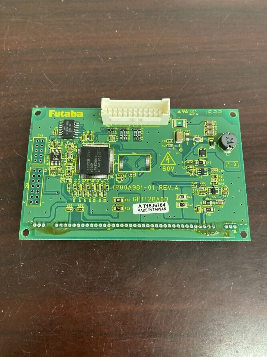 GE Microwave VF Display Control Board - Part 1P00A981 - 01 GP1128A03 | NT445 - ApplianceSolutionsHub