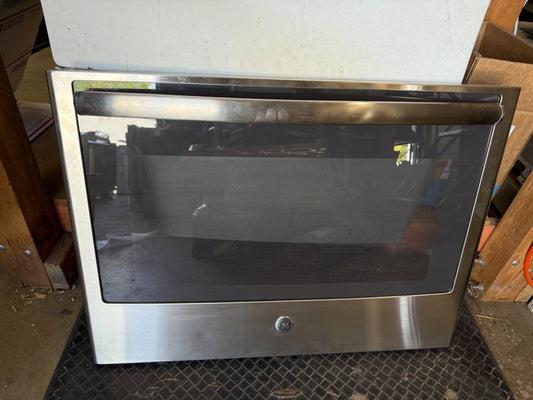 GE Wall Oven Upper Outer Door Glass Stainless Part WB56X33188 - ApplianceSolutionsHub