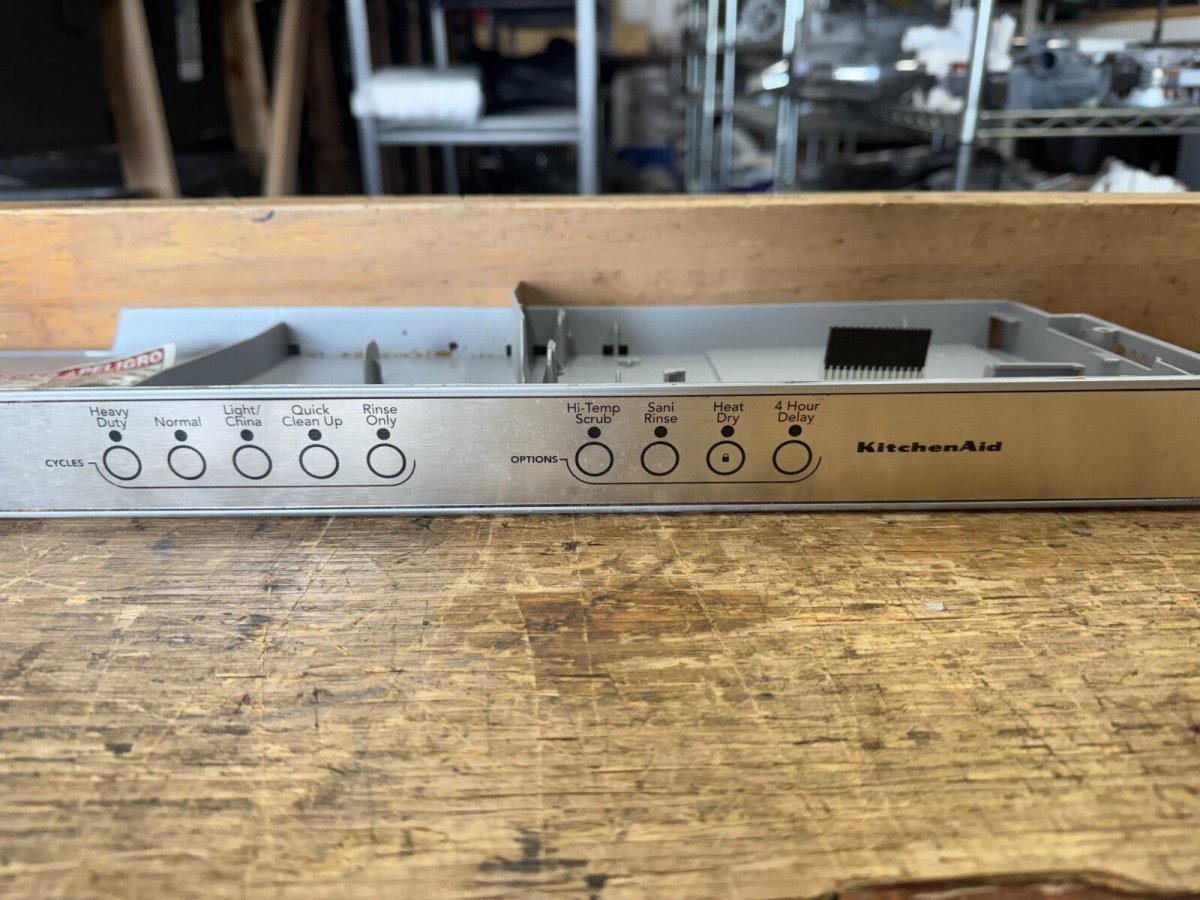 Kitchenaid Dishwasher Control Panel ONLY Stainless Part WP8572477 - ApplianceSolutionsHub