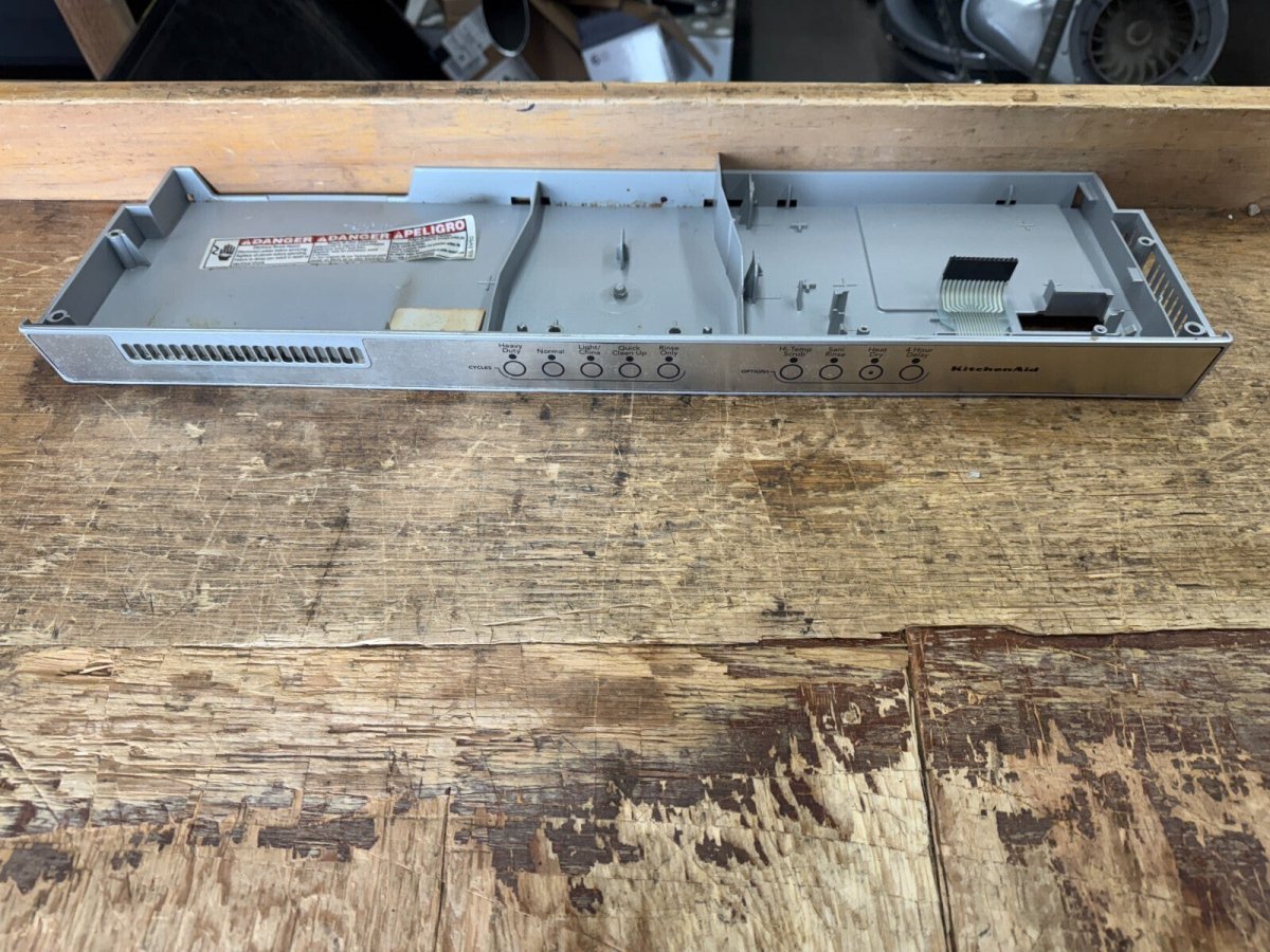Kitchenaid Dishwasher Control Panel ONLY Stainless Part WP8572477 - ApplianceSolutionsHub