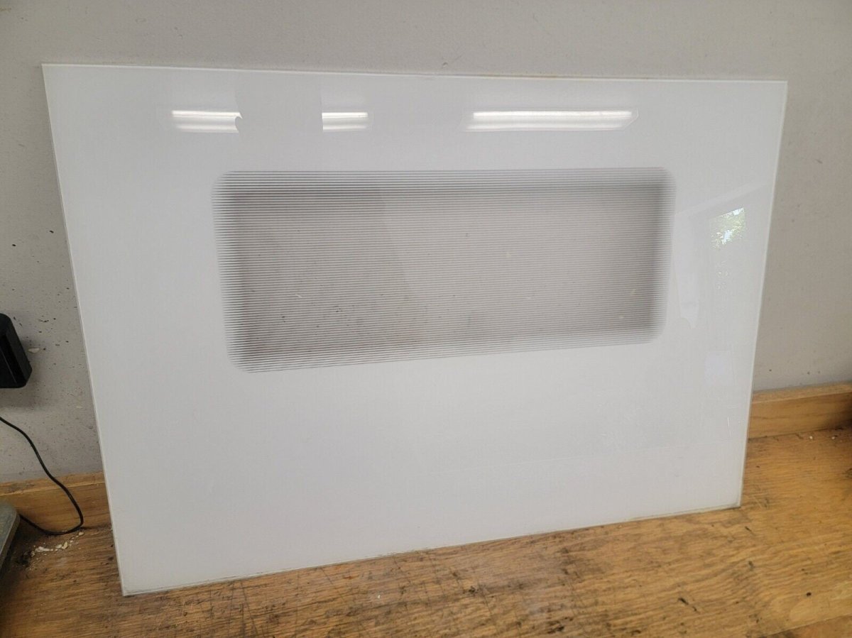 KitchenAid Range Outer Door Glass White Part  3150347 3150348 - ApplianceSolutionsHub
