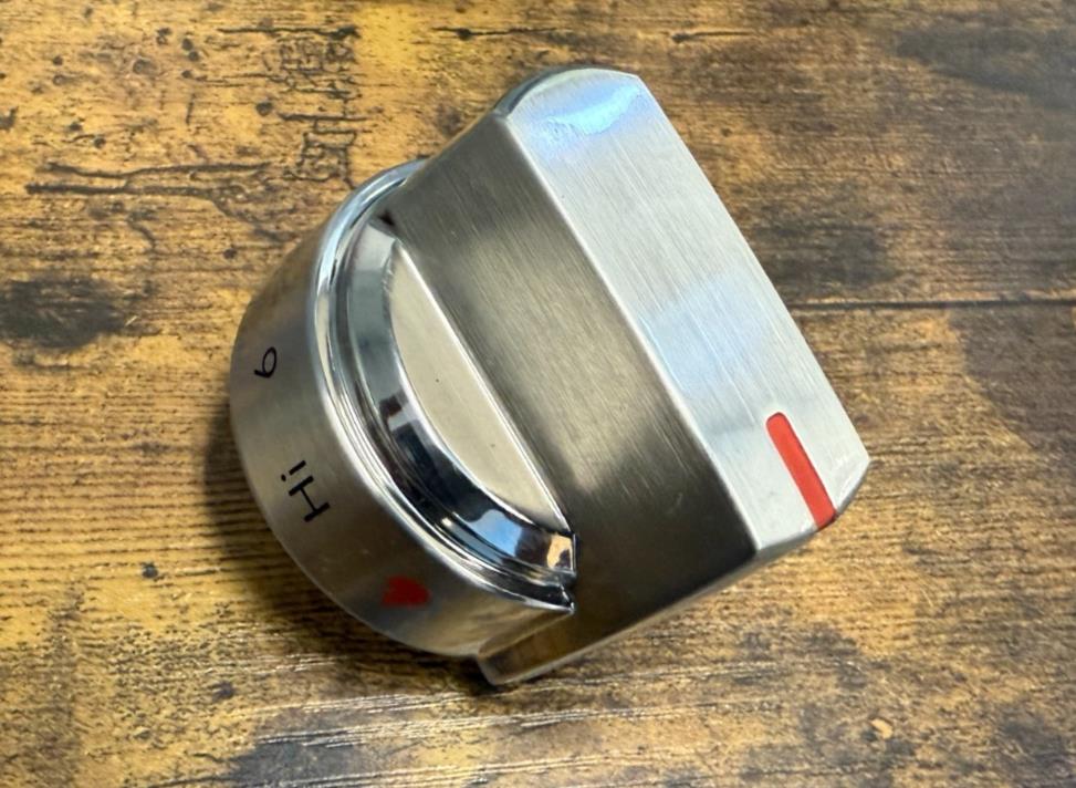 NEW Frigidaire Range Stainless Knob Part 5304536195 - ApplianceSolutionsHub