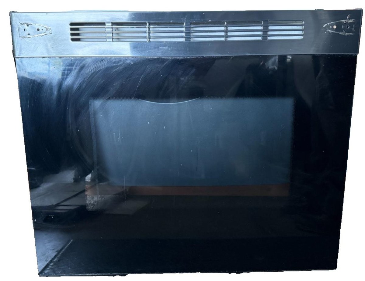 Samsung Range Stove Outer Door Glass Black Stainless Part DG94 - 01707A - ApplianceSolutionsHub