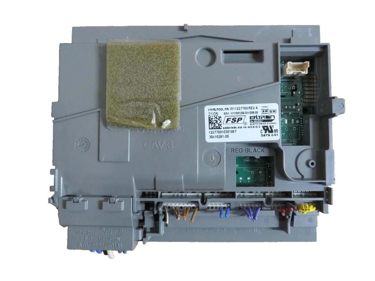 Whirlpool Dishwasher Control Board Part  W11227789 Rev. A - ApplianceSolutionsHub