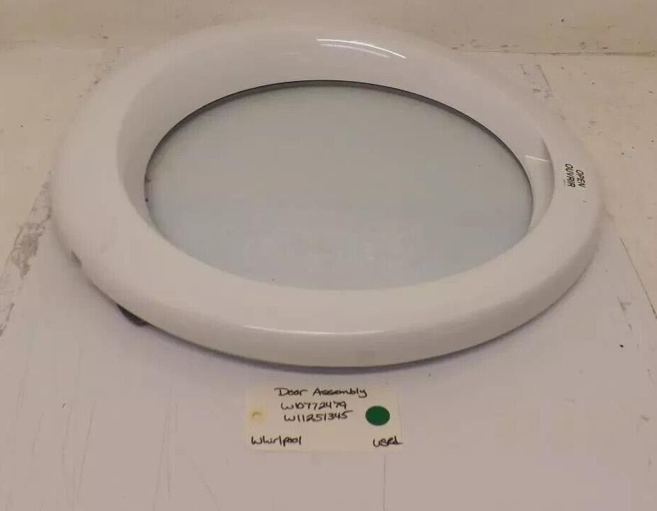 Whirlpool Dryer W10772479 W11251345 Door Assembly Used - ApplianceSolutionsHub