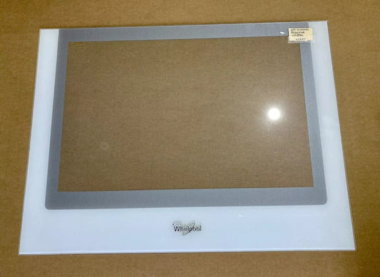Whirlpool Range Outer Door Glass W10289141 WPW10289141 WHITE/GRAY WDG87 - ApplianceSolutionsHub