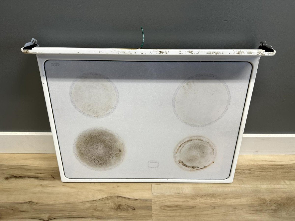 Whirlpool Roper Stove Range Main Glass Top White Part 8187857 - ApplianceSolutionsHub