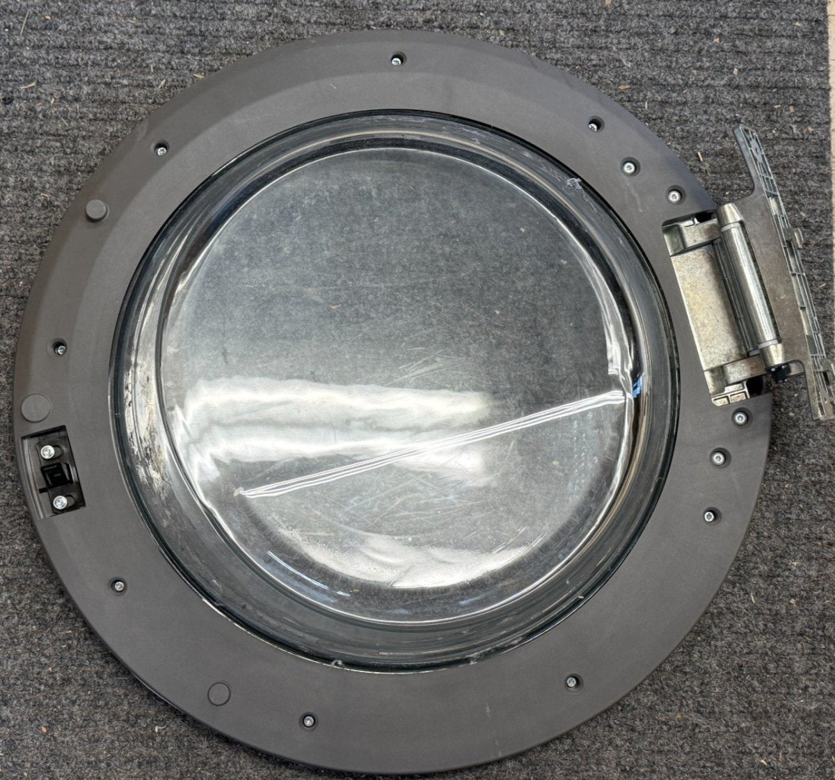 Whirlpool Washer Door Assembly With Hinge Part WPW10069120 WP8183202 - ApplianceSolutionsHub