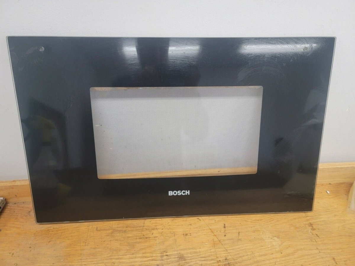 BOSCH oven outer door black glass panel used very good condition 243190 00243190 - ApplianceSolutionsHub