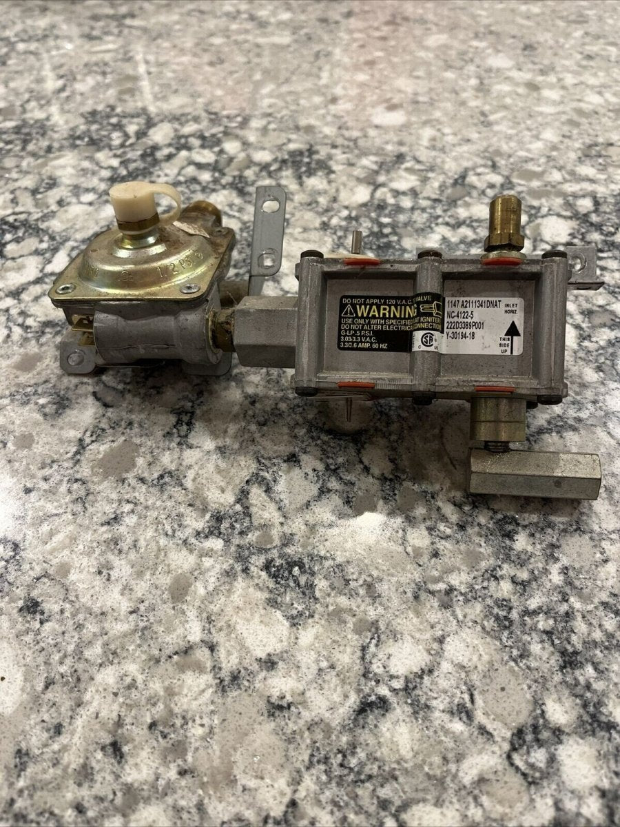 GE Gas Range Oven Gas Valve & Regulator A2111341DNAT 222D3389P001 NC-4122-5 ASMN - ApplianceSolutionsHub
