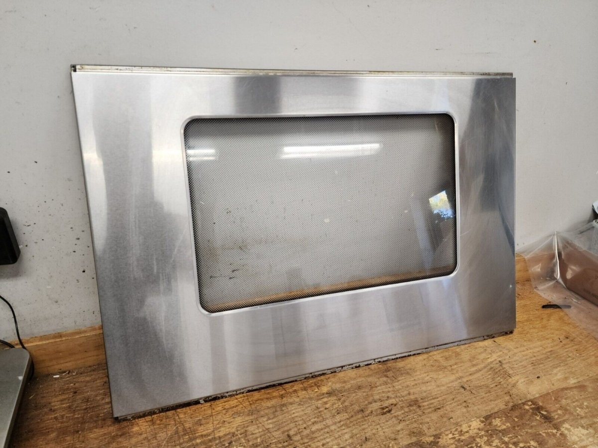 KitchenAid Whirlpool Oven Outer Door Glass Stainless W10330077, W10010690 - ApplianceSolutionsHub