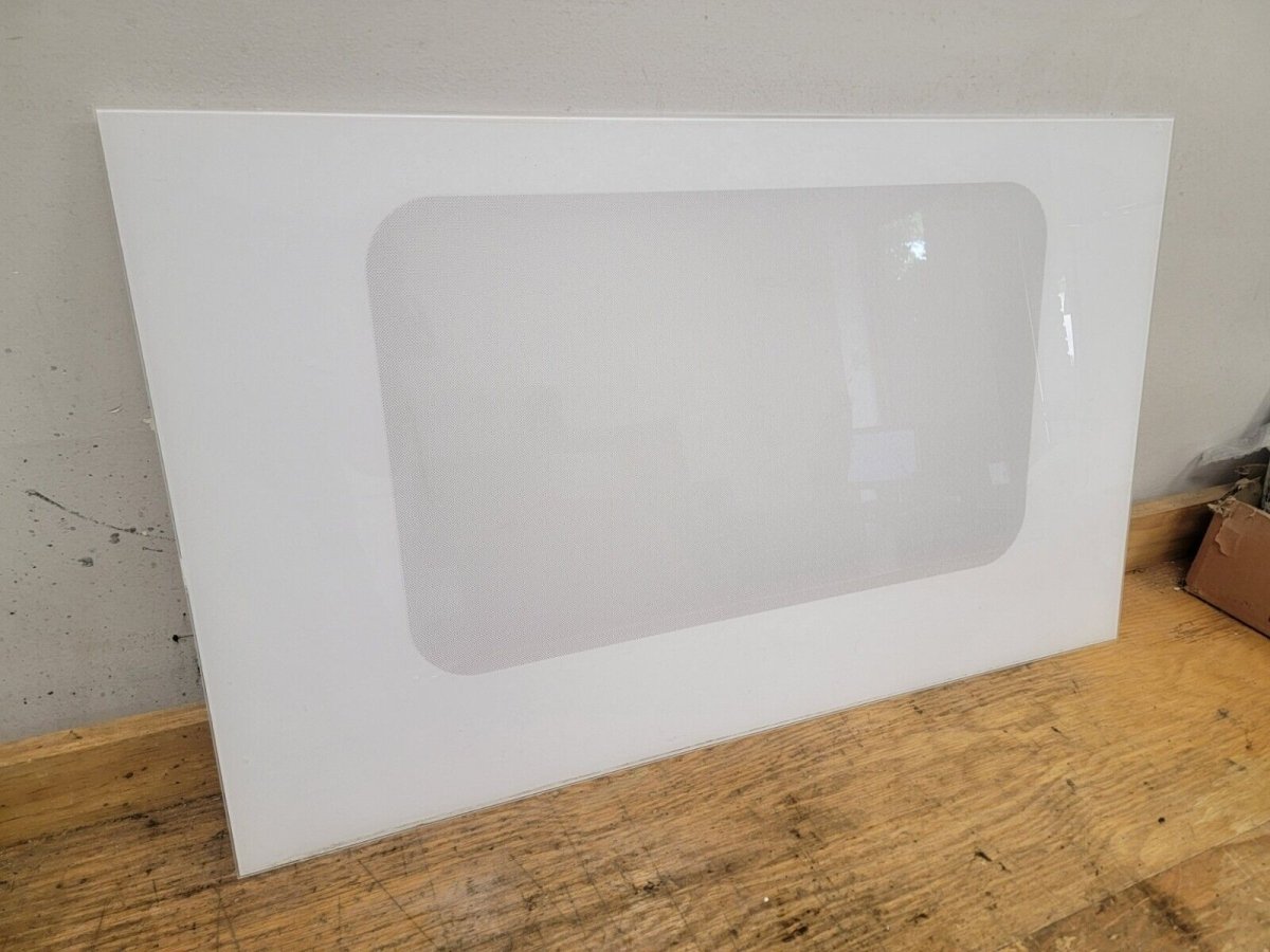 Part # WB57K5233 Genuine OEM GE Wall Oven OUTER DOOR GLASS White - ApplianceSolutionsHub