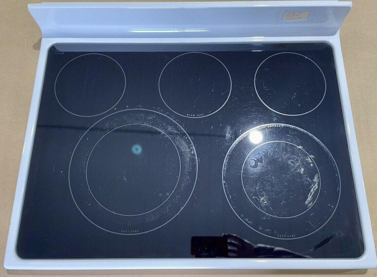 Whirlpool Range Glass Cooktop W10162032 WPW10162032 W10651914 WHITE - ApplianceSolutionsHub